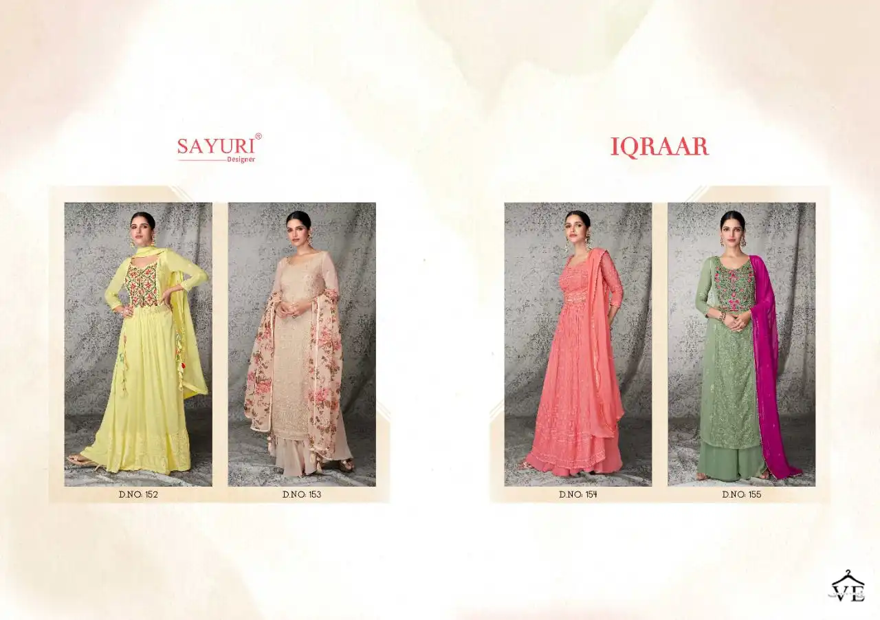 Sayuri Iqraar Real Georgette Wholesale Readymade Salwar Suit Catalog — Wholesale Salwar Suits, Sayuri Designer wholesale from Surat — view 7