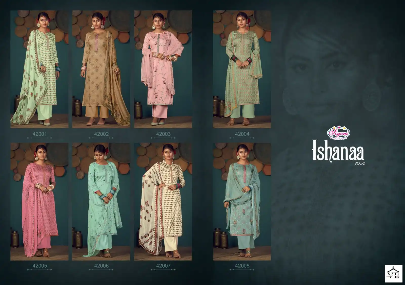 Siyoni Ishana Vol 2 Pure Heavy Jam Wholesale Salwar Suit Catalog — Wholesale Salwar Suits, MPA wholesale from Surat — view 9