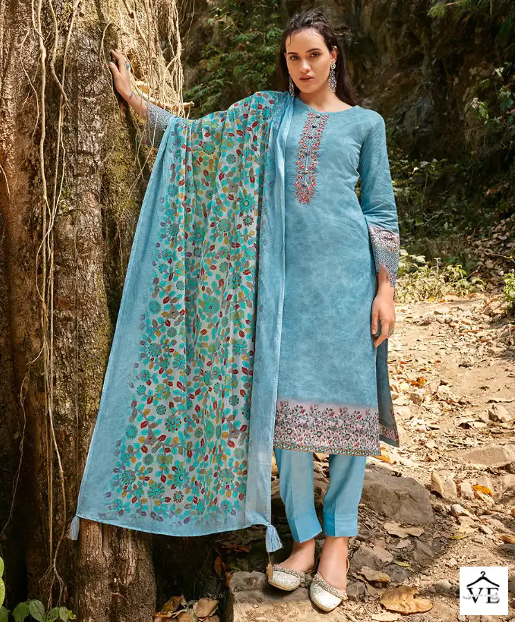 Rang Ivory Pure Lawn Cotton Wholesale Salwar Suit Catalog — Wholesale Salwar Suits, MPA wholesale from Surat — view 1
