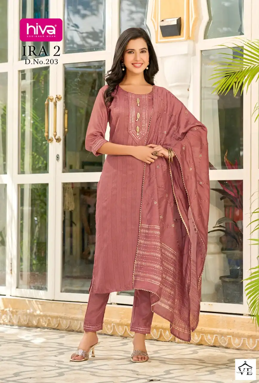 Hiva Ira 2 New Cotton Fancy Wholesale Readymade Suits Catalog — Wholesale Salwar Suits, MPA wholesale from Surat — view 4