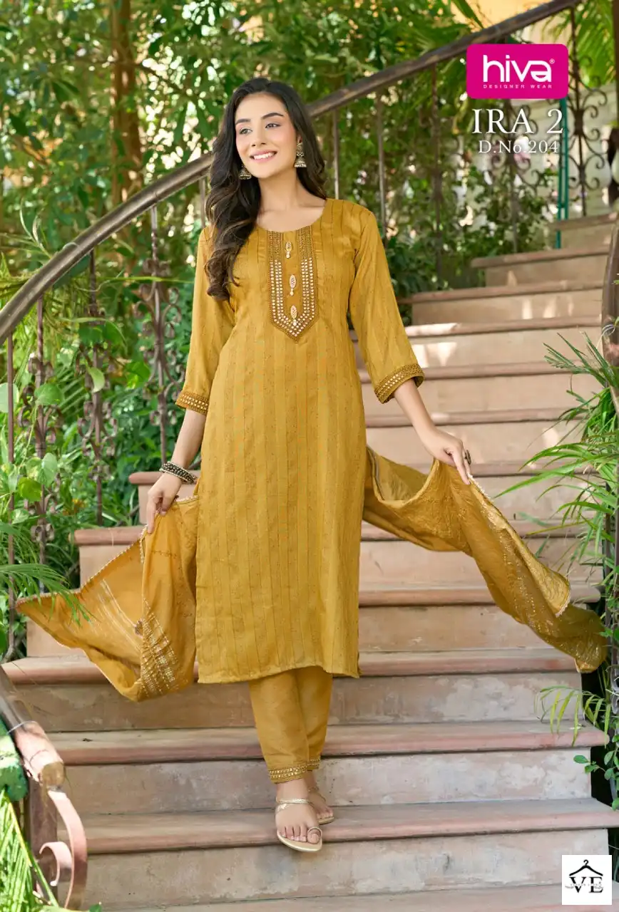 Hiva Ira 2 New Cotton Fancy Wholesale Readymade Suits Catalog — Wholesale Salwar Suits, MPA wholesale from Surat — view 5