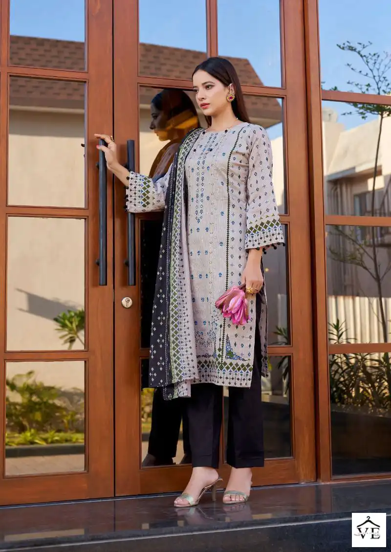 Ishaal Prints Ishaal Embroidered Vol-1 Lawn Wholesale Pakistani Salwar Suit Catalog — Wholesale Salwar Suits, MPA wholesale from Surat - Gallery Image 2