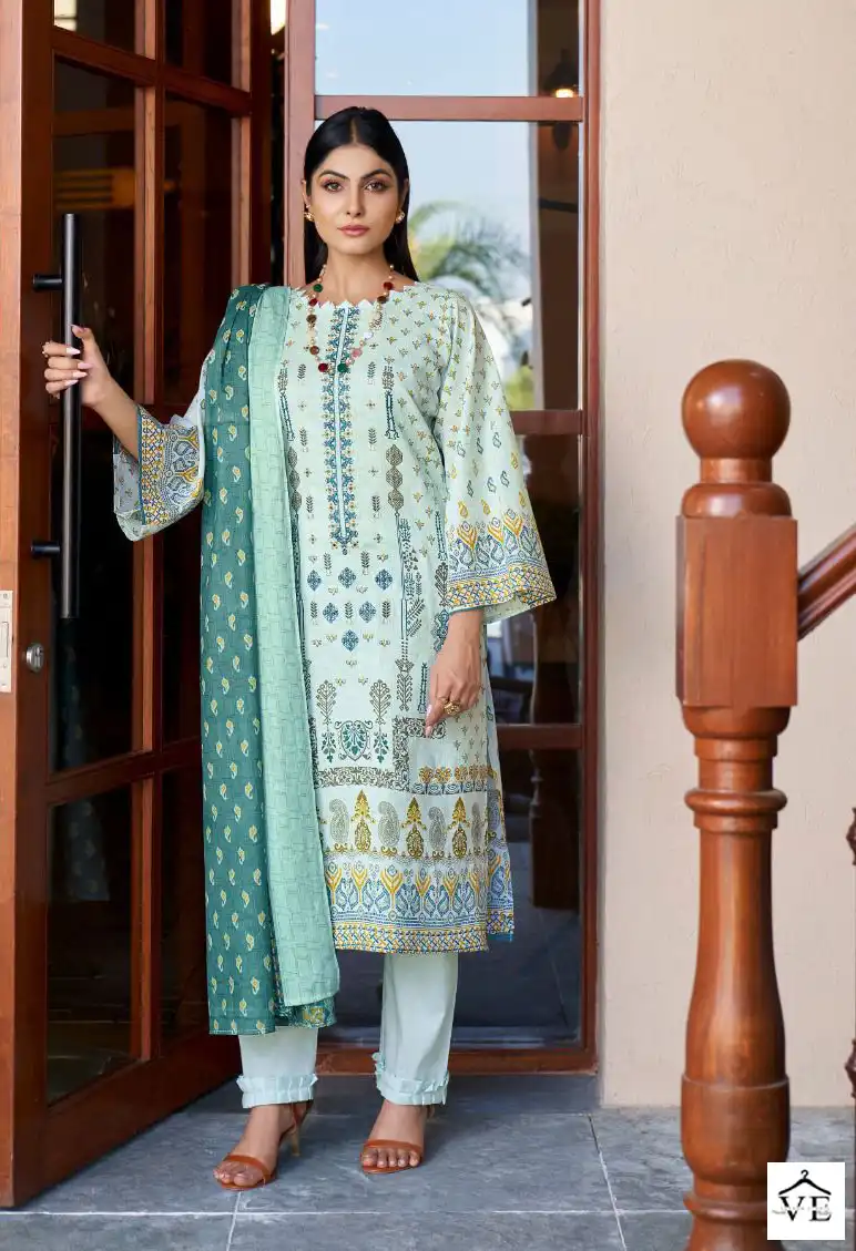 Ishaal Prints Ishaal Embroidered Vol-1 Lawn Wholesale Pakistani Salwar Suit Catalog — Wholesale Salwar Suits, MPA wholesale from Surat - Gallery Image 3