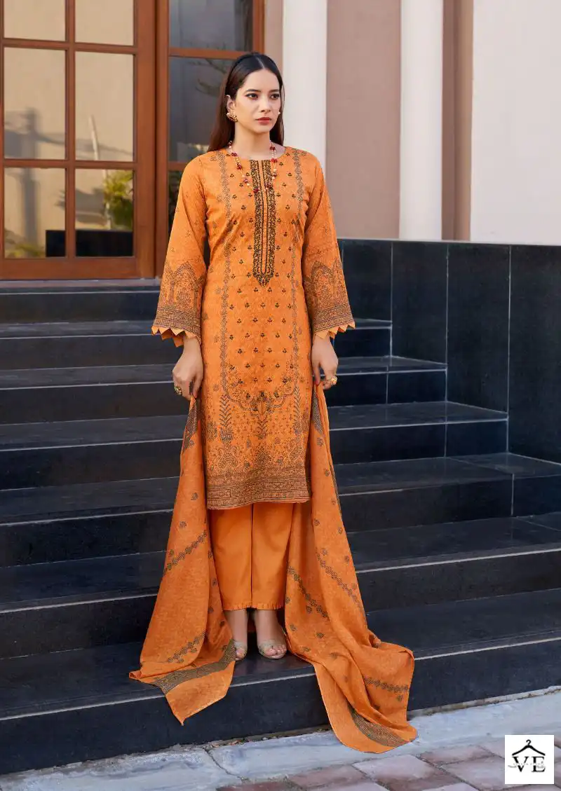 Ishaal Prints Ishaal Embroidered Vol-1 Lawn Wholesale Pakistani Salwar Suit Catalog — Wholesale Salwar Suits, MPA wholesale from Surat - Gallery Image 5