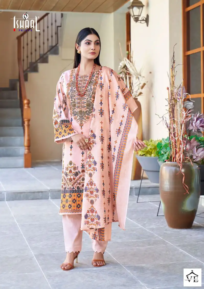Ishaal Prints Ishaal Embroidered Vol-1 Lawn Wholesale Pakistani Salwar Suit Catalog — Wholesale Salwar Suits, MPA wholesale from Surat - Gallery Image 8