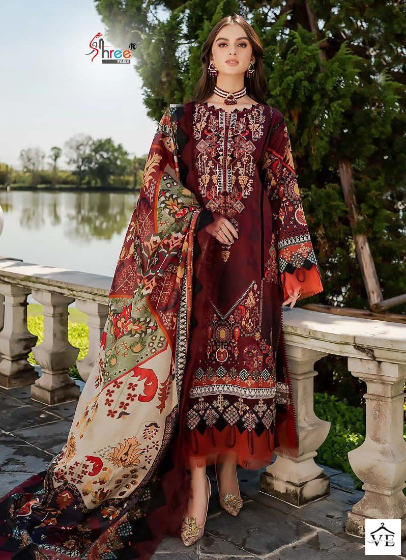 Shree Fabs Jade Bliss Lawn Collection Vol 3 Cotton Wholesale Pakistani Salwar Suit Catalog — Wholesale Salwar Suits, MPA wholesale from Surat - Gallery Image 4