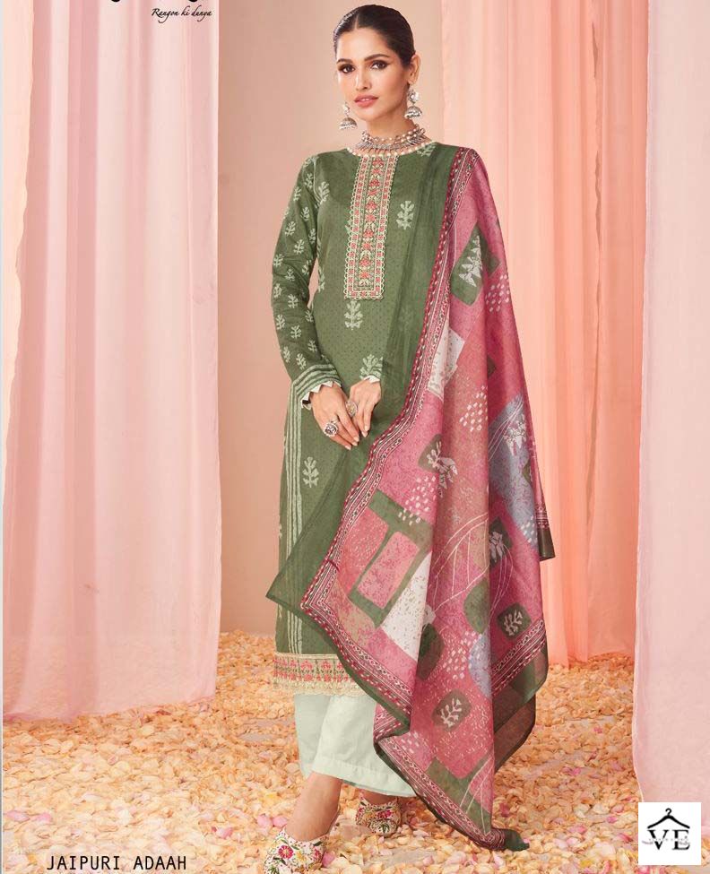 Mumtaz Arts Jaipuri Adaah Vol 3 Lawn Cotton Wholesale Salwar Suit Catalog — Wholesale Salwar Suits, MPA wholesale from Surat — view 1