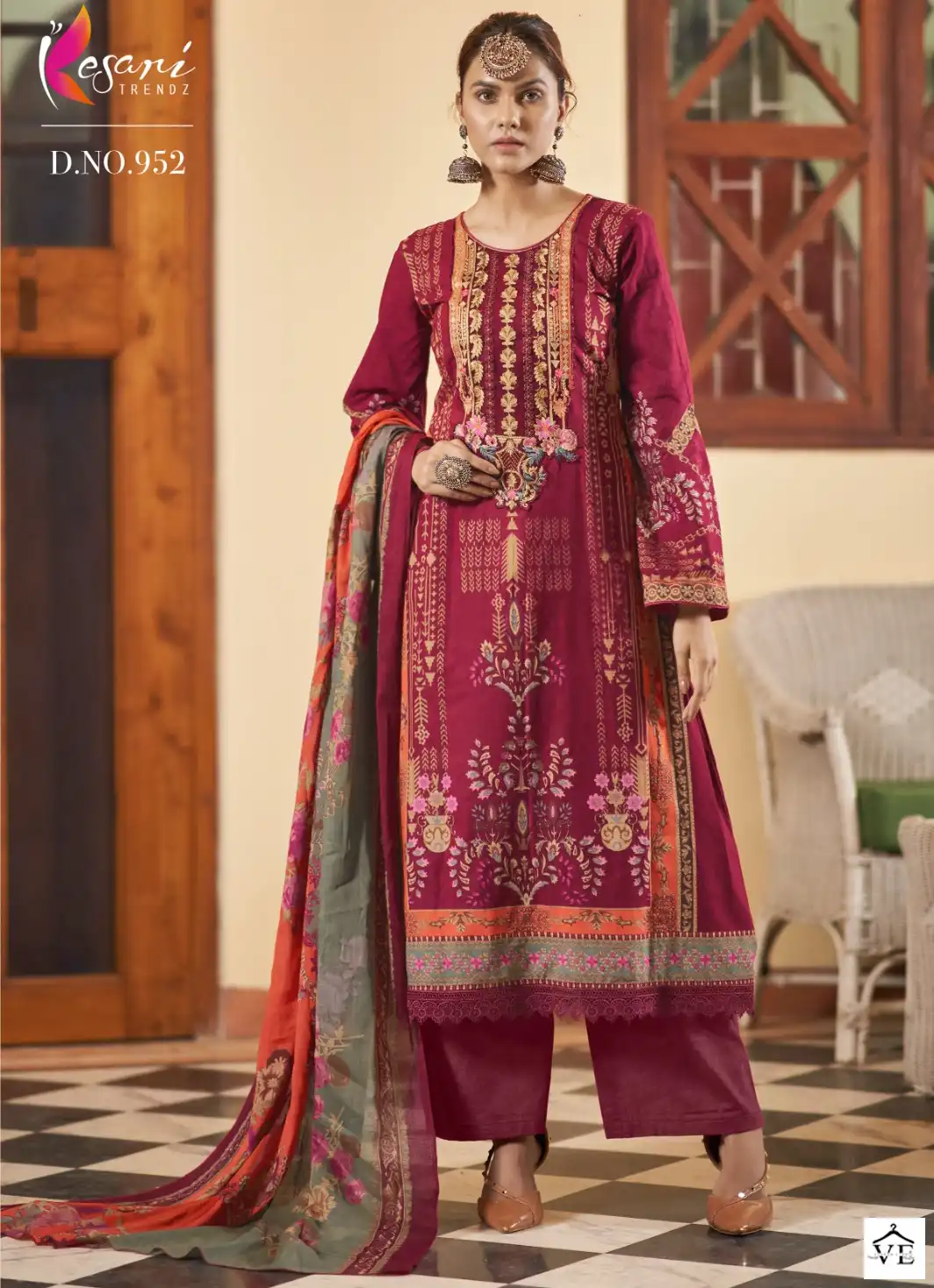 Kesari Trendz Jannat-E-Noor Print Pure Lawn Cotton Wholesale Pakistani Suits Catalog — Wholesale Salwar Suits, MPA wholesale from Surat — view 1