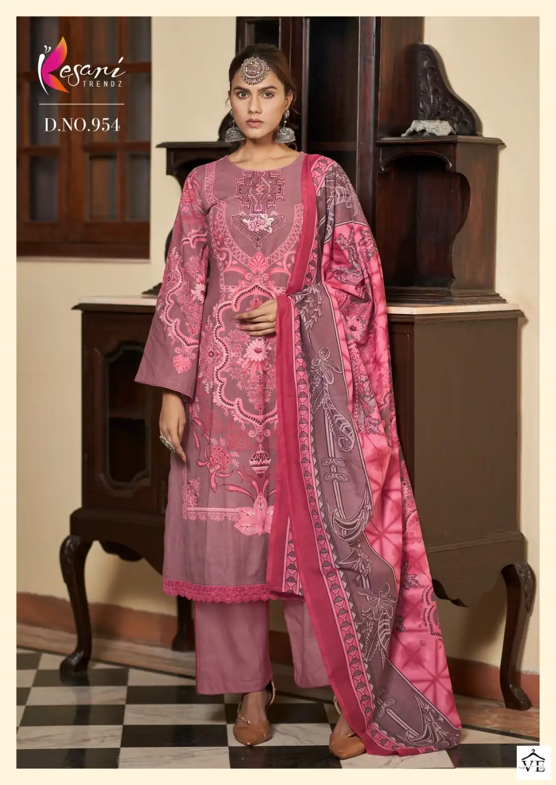 Kesari Trendz Jannat-E-Noor Print Pure Lawn Cotton Wholesale Pakistani Suits Catalog — Wholesale Salwar Suits, MPA wholesale from Surat - Gallery Image 6