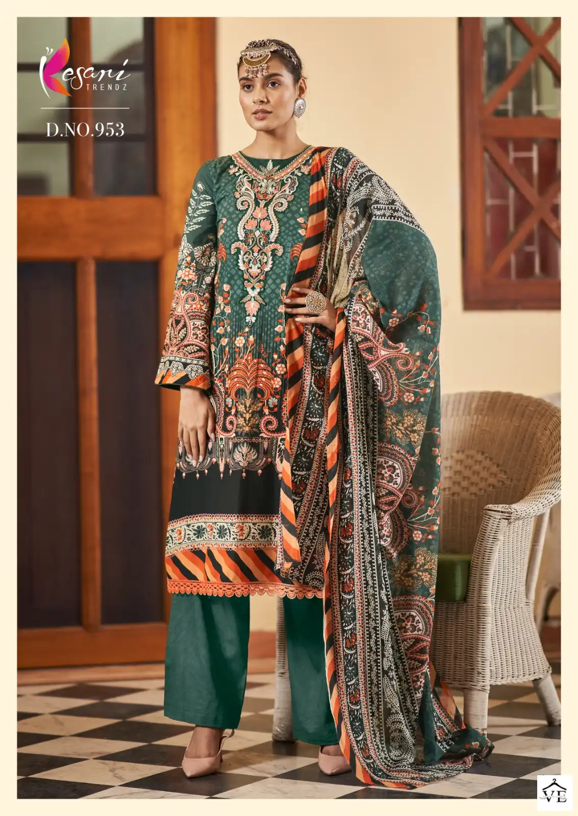 Kesari Trendz Jannat-E-Noor Print Pure Lawn Cotton Wholesale Pakistani Suits Catalog — Wholesale Salwar Suits, MPA wholesale from Surat - Gallery Image 7