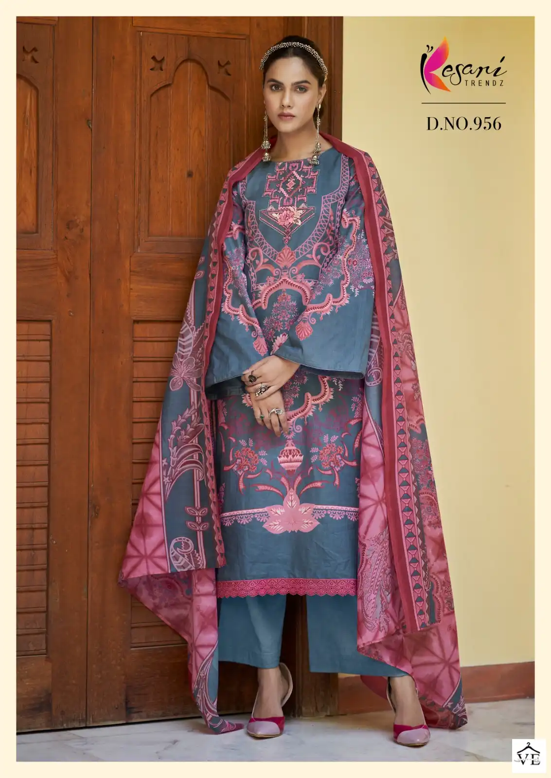 Kesari Trendz Jannat-E-Noor Print Pure Lawn Cotton Wholesale Pakistani Suits Catalog — Wholesale Salwar Suits, MPA wholesale from Surat - Gallery Image 3