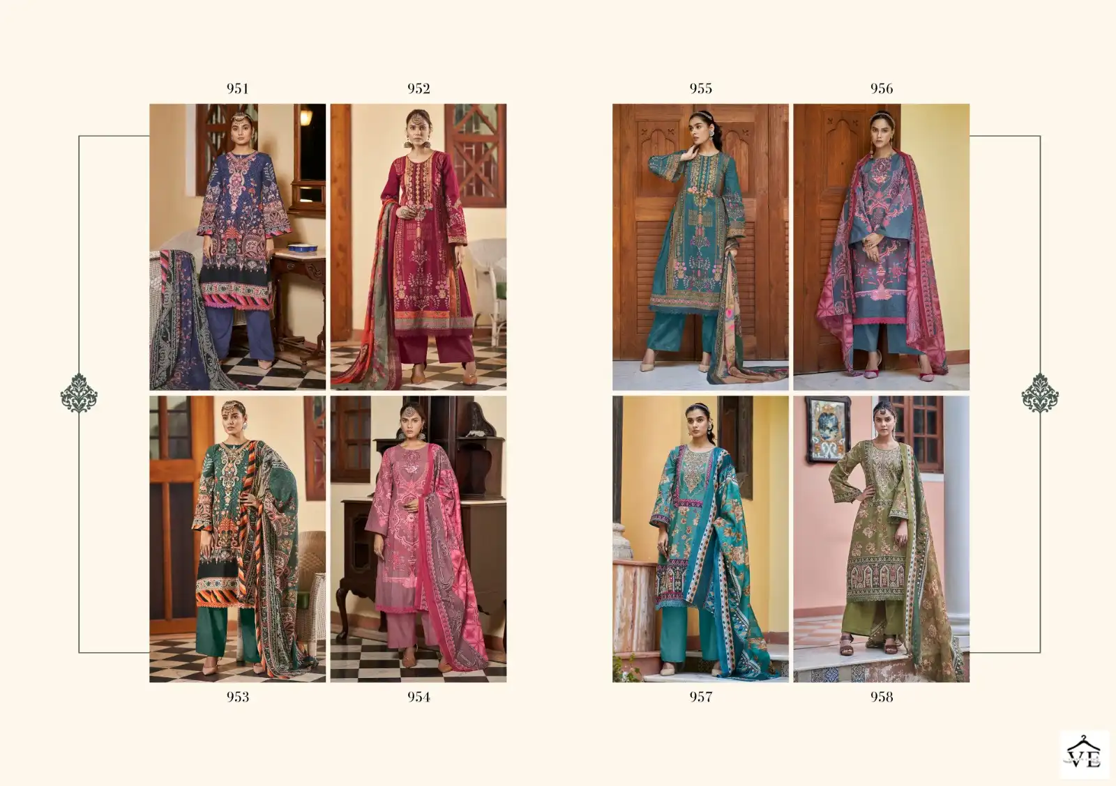 Kesari Trendz Jannat-E-Noor Print Pure Lawn Cotton Wholesale Pakistani Suits Catalog — Wholesale Salwar Suits, MPA wholesale from Surat — view 9