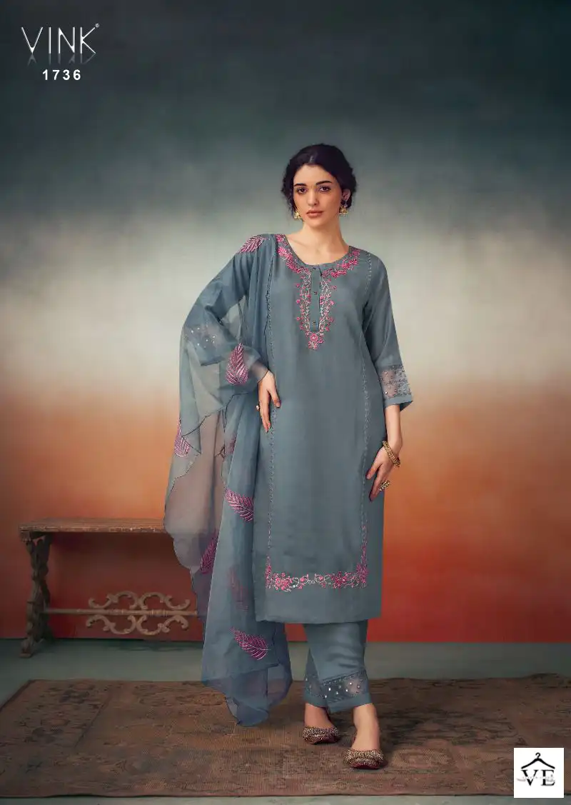 Vink Jashn Pure Viscose Muslin Wholesale Readymade Salwar Suit Catalog — Wholesale Salwar Suits, MPA wholesale from Surat - Gallery Image 4