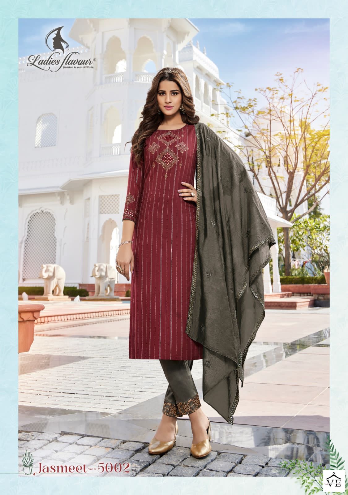 Ladies Flavour Jasmeet Vol 5 Rayon Wholesale Readymade Salwar Suit Catalog — Wholesale Salwar Suits, MPA wholesale from Surat - Gallery Image 2