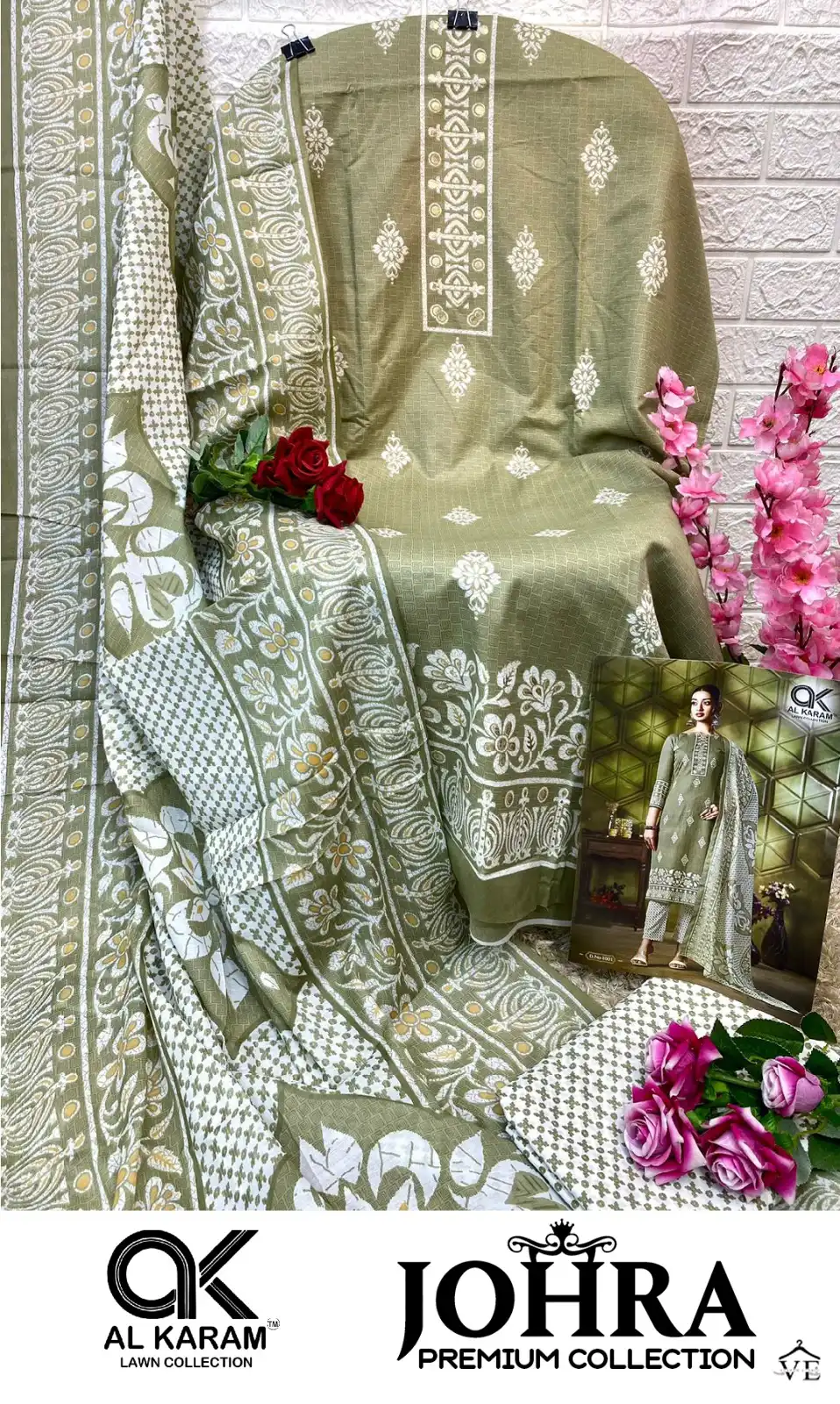 Al Karam Johra Premium Collection Pure Soft Cotton Wholesale Pakistani Salwar Suit Catalog — Wholesale Salwar Suits, Alkaram wholesale from Surat - Gallery Image 12