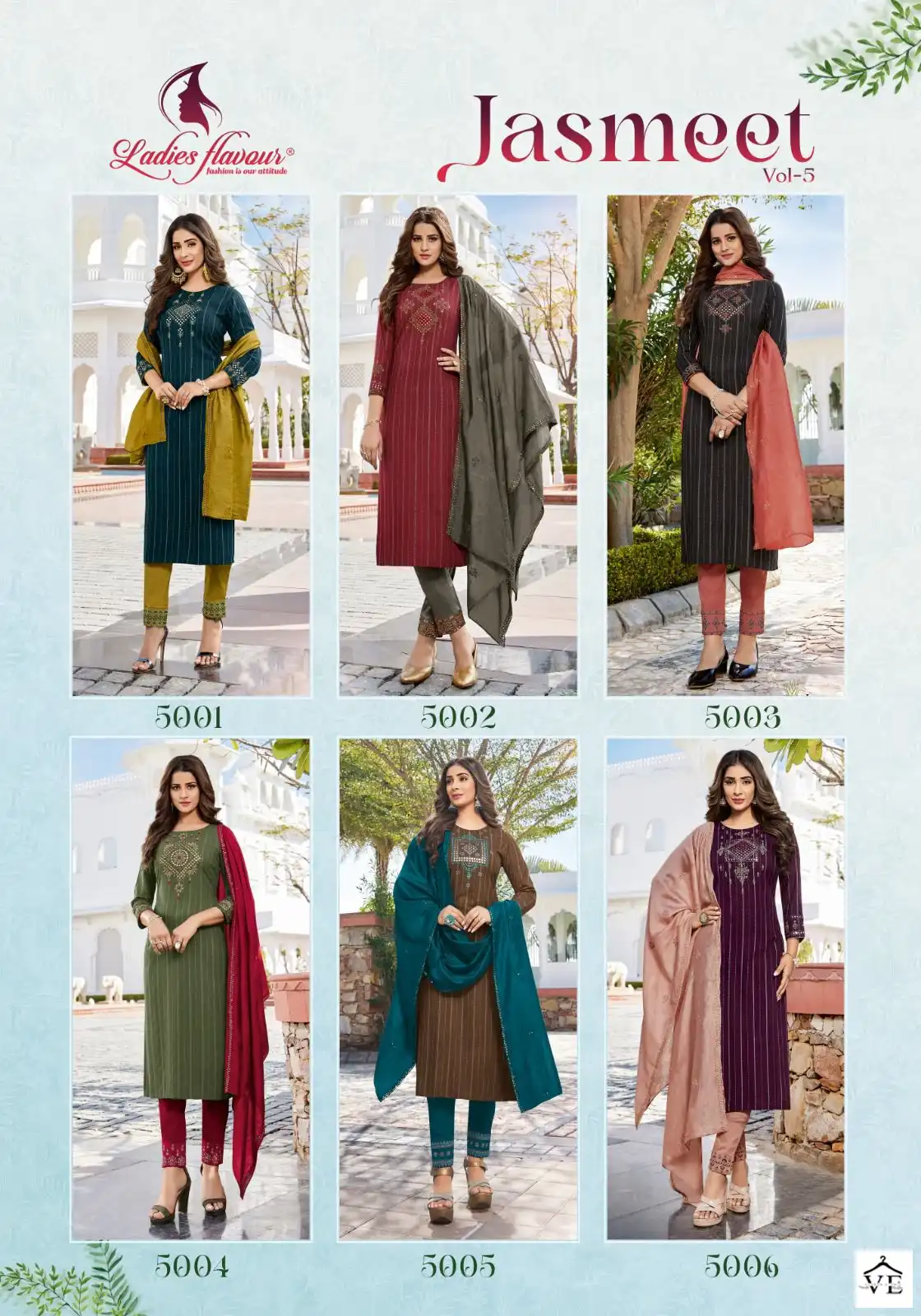 Ladies Flavour Jasmeet Vol 4 14 Kg Rayon Wholesale Readymade Suits Catalog — Wholesale Salwar Suits, MPA wholesale from Surat — view 7