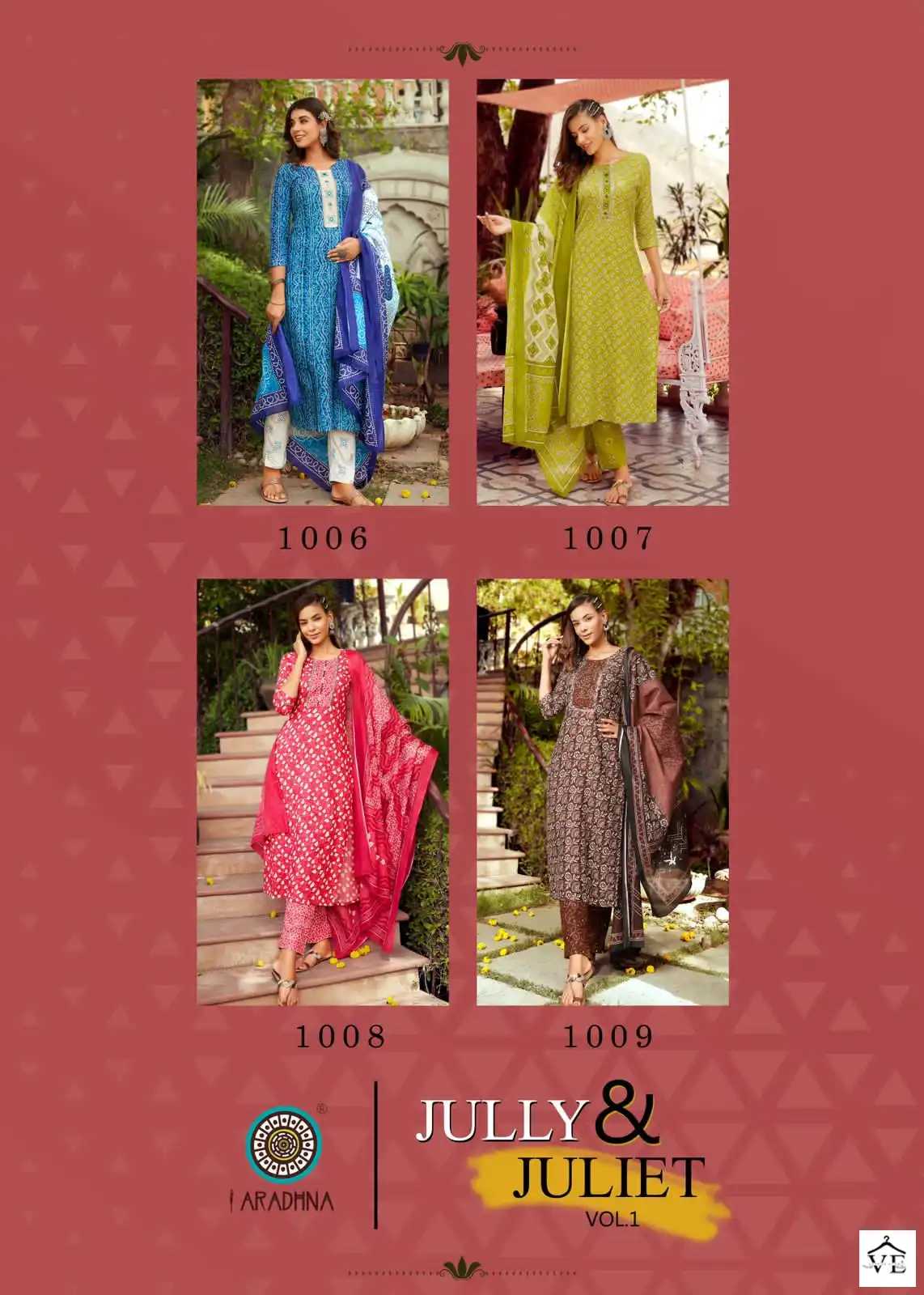 Aradhna Jully & Juliet Vol 1 Rayon Wholesale Readymade Suit Catalog — Wholesale Salwar Suits, MPA wholesale from Surat - Gallery Image 5