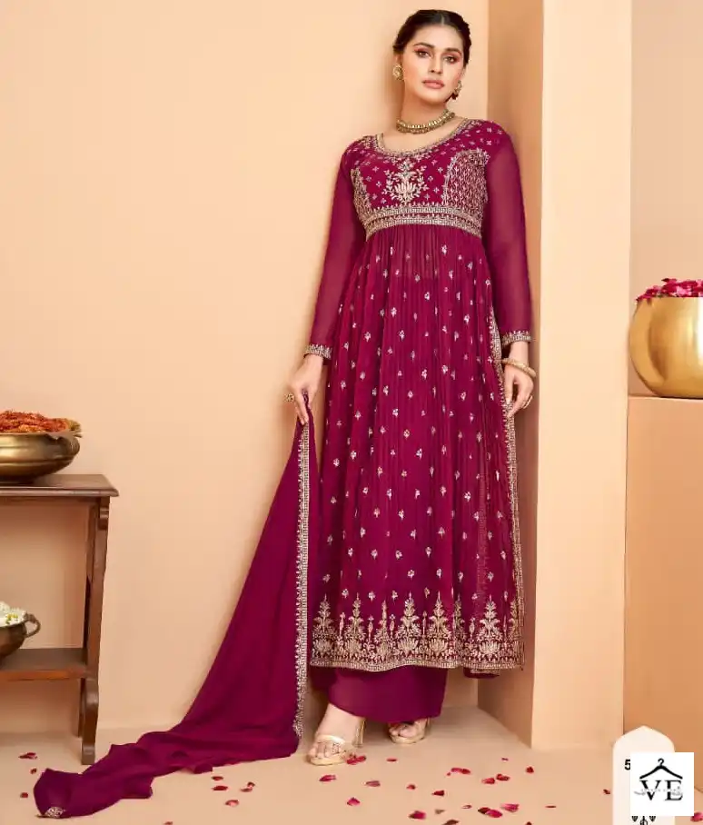Kala Fashion Kala Nayra Boolming Gorgette Wholesale Readymade Designer Suit Catalog — Wholesale Salwar Suits, MPA wholesale from Surat — view 1