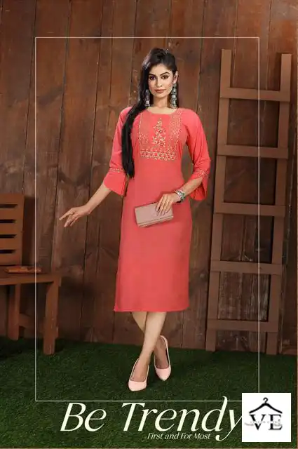 Kanasu Navya Blueberry Rayon Base Wholesale Kurti Catalog — Wholesale Kurtis, MPA wholesale from Surat - Gallery Image 4