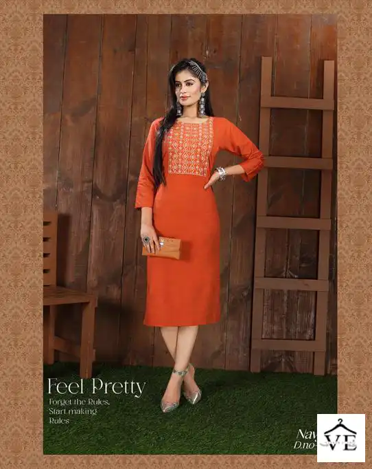 Kanasu Navya Blueberry Rayon Base Wholesale Kurti Catalog — Wholesale Kurtis, MPA wholesale from Surat - Gallery Image 6