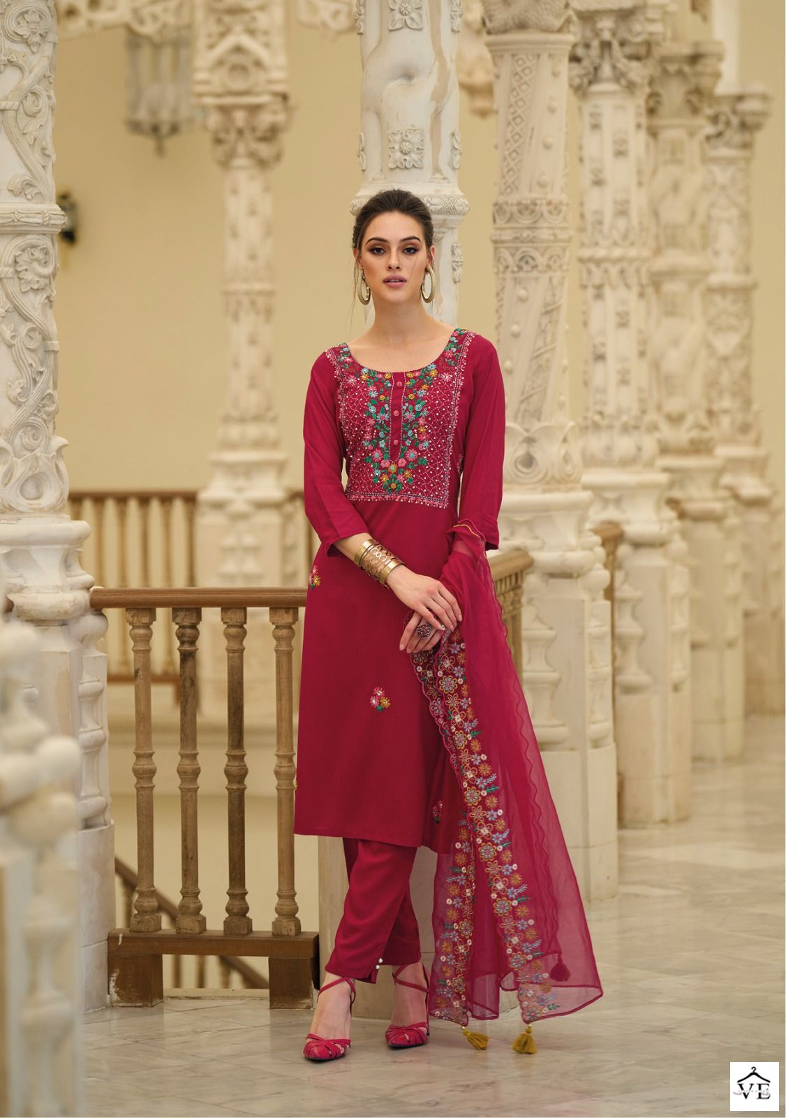 Kalki Fashion Kantha Rayon Wholesale Readymade Salwar Suit Catalog — Wholesale Salwar Suits, MPA wholesale from Surat - Gallery Image 3