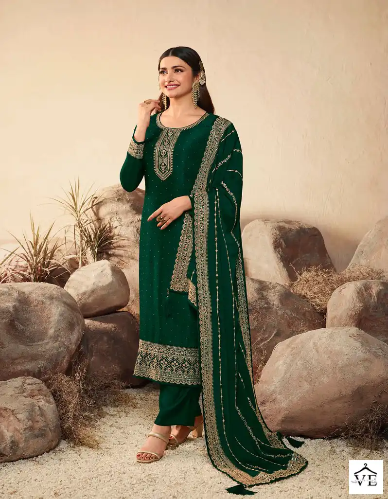 Vinay Kaseesh - Geet-2 Dola Silk Wholesale Designer Suits Catalog — Wholesale Salwar Suits, MPA wholesale from Surat - Gallery Image 8