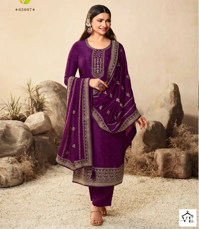 Vinay Kaseesh - Geet-2 Dola Silk Wholesale Designer Suits Catalog — Wholesale Salwar Suits, MPA wholesale from Surat — view 1