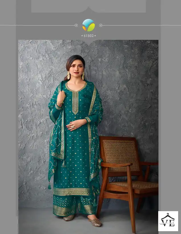 Vinay Kaseesh Glazze-2 Dola Jacquard Wholesale Designer Suit Catalog — Wholesale Salwar Suits, MPA wholesale from Surat - Gallery Image 2
