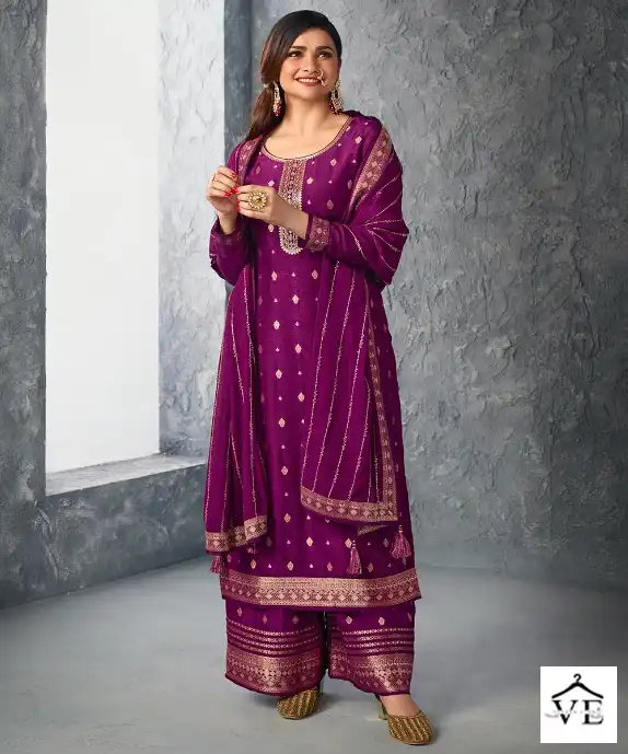 Vinay Kaseesh Glazze-2 Dola Jacquard Wholesale Designer Suit Catalog — Wholesale Salwar Suits, MPA wholesale from Surat — view 1