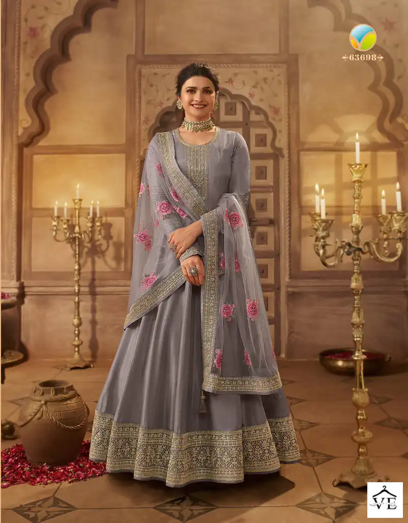 Vinay Kaseesh - Noor Mahal Dola Silk Wholesale Designer Salwar Suit Catalog — Wholesale Salwar Suits, MPA wholesale from Surat - Gallery Image 5