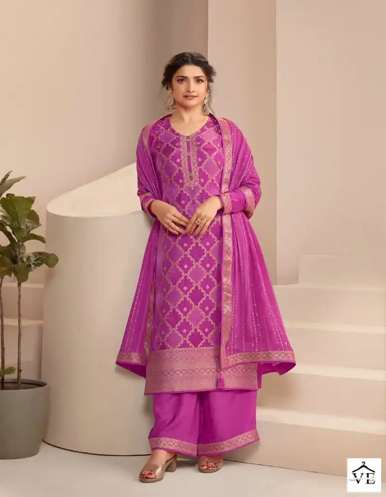Vinay Kaseesh - Saavi Dola Jacquard Wholesale Designer Suit Catalog — Wholesale Salwar Suits, MPA wholesale from Surat - Gallery Image 2