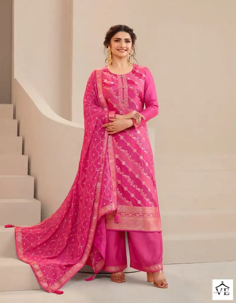Vinay Kaseesh - Saavi Dola Jacquard Wholesale Designer Suit Catalog — Wholesale Salwar Suits, MPA wholesale from Surat - Gallery Image 5