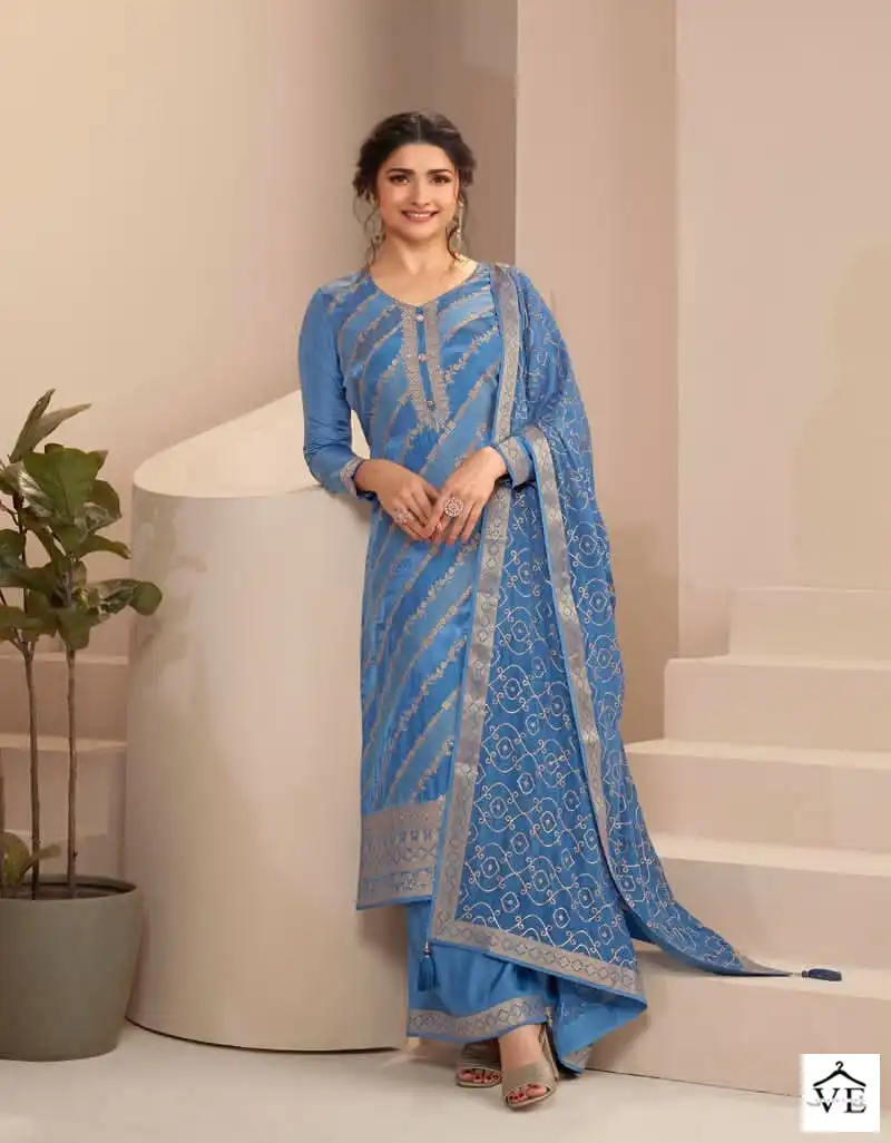 Vinay Kaseesh - Saavi Dola Jacquard Wholesale Designer Suit Catalog — Wholesale Salwar Suits, MPA wholesale from Surat - Gallery Image 8