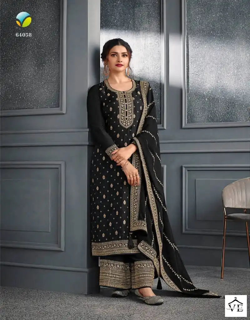 Vinay Kaseesh - Soha-2 Dola Jacquard Wholesale Designer Suit Catalog — Wholesale Salwar Suits, MPA wholesale from Surat - Gallery Image 3
