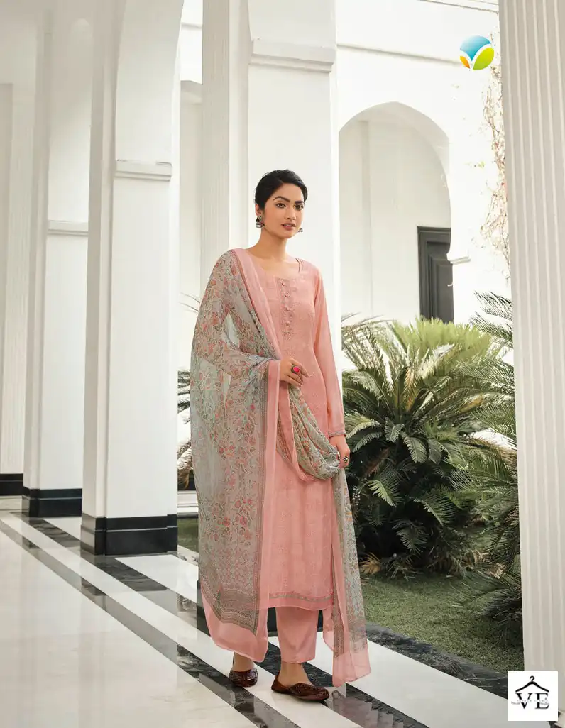 Vinay Kervin - Geetanjali Pure Bemberg Muslin Wholesale Designer Suit Catalog — Wholesale Salwar Suits, MPA wholesale from Surat - Gallery Image 6