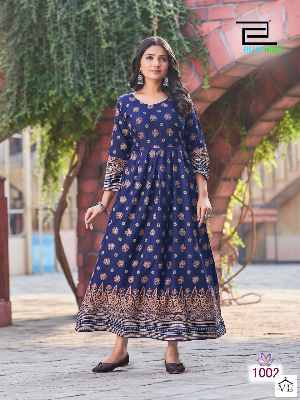 Blue Hills Kesar Rayon Wholesale Long Gown Catalog — Gown, MPA wholesale from Surat — view 3