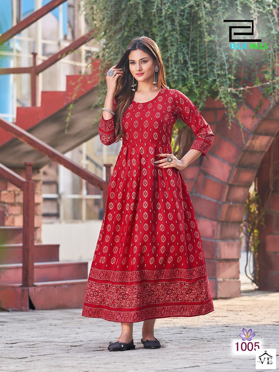 Blue Hills Kesar Rayon Wholesale Long Gown Catalog — Gown, MPA wholesale from Surat — view 5