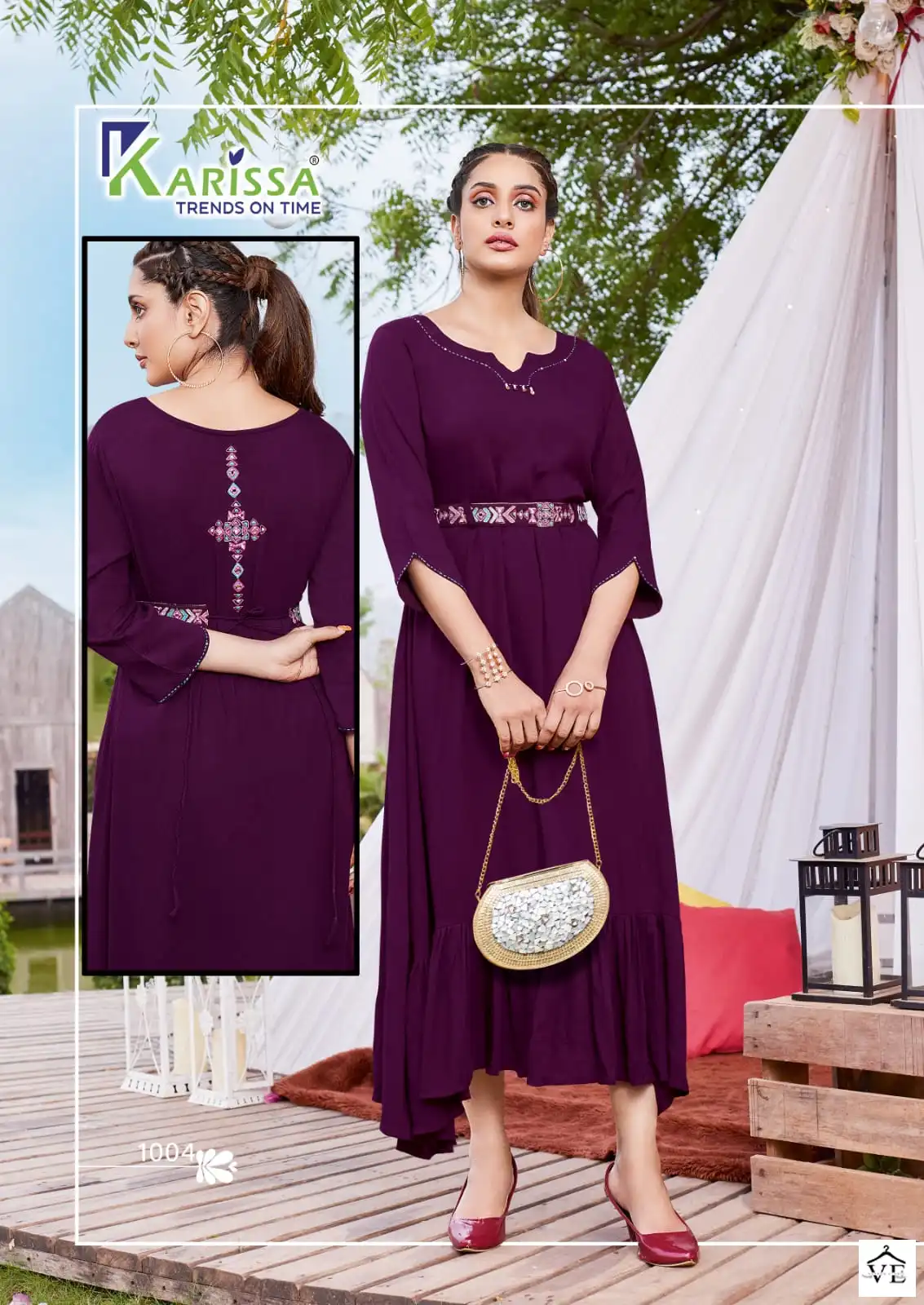 Karissa Kesariya Premium Viscose Rayon Wholesale Kurti Catalog — Wholesale Kurtis, MPA wholesale from Surat - Gallery Image 6