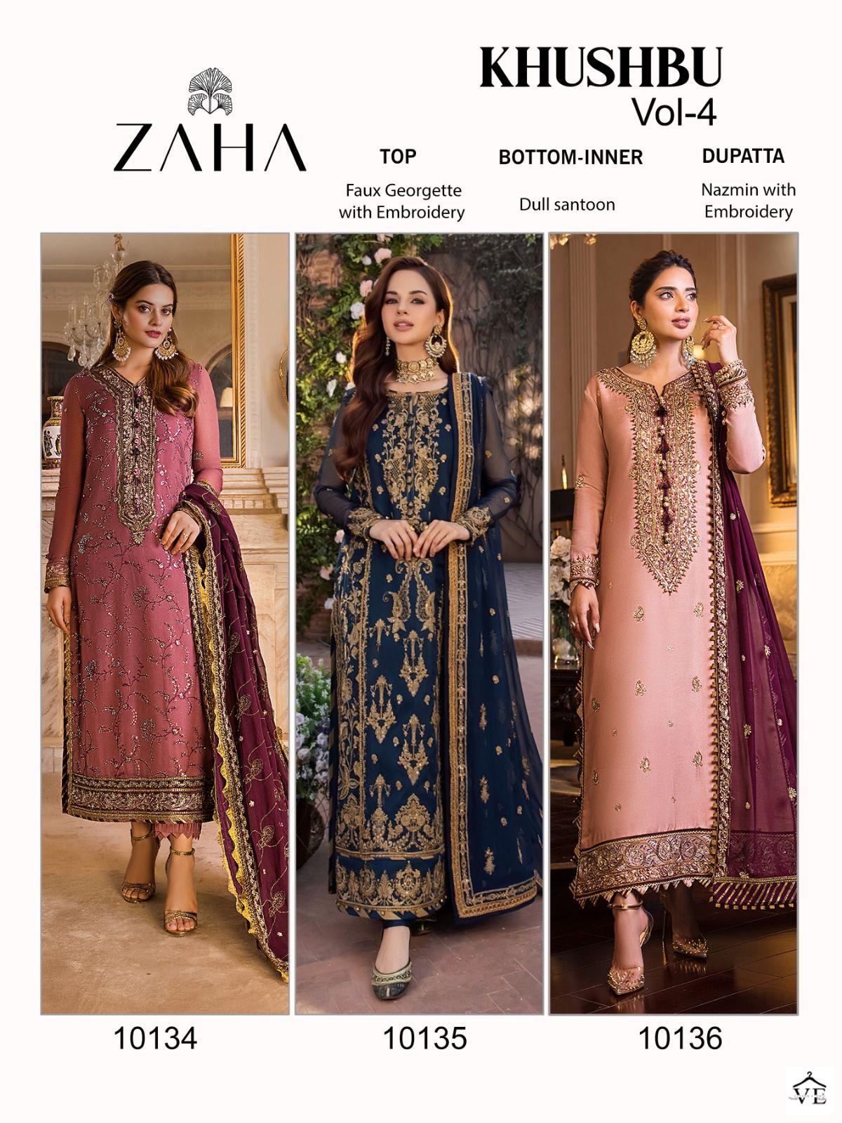 Zaha Khushbu Vol 4 Georgette Wholesale Pakistani Salwar Suit Catalog — Wholesale Salwar Suits, MPA wholesale from Surat - Gallery Image 7