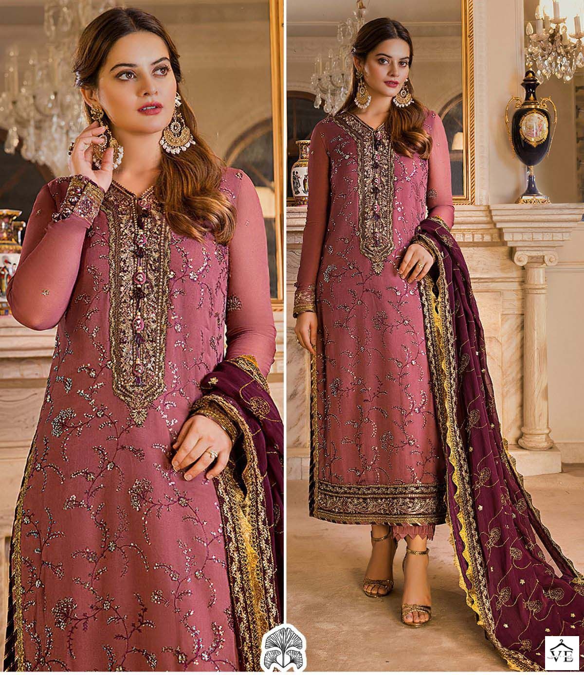 Zaha Khushbu Vol 4 Georgette Wholesale Pakistani Salwar Suit Catalog — Wholesale Salwar Suits, MPA wholesale from Surat - Gallery Image 2