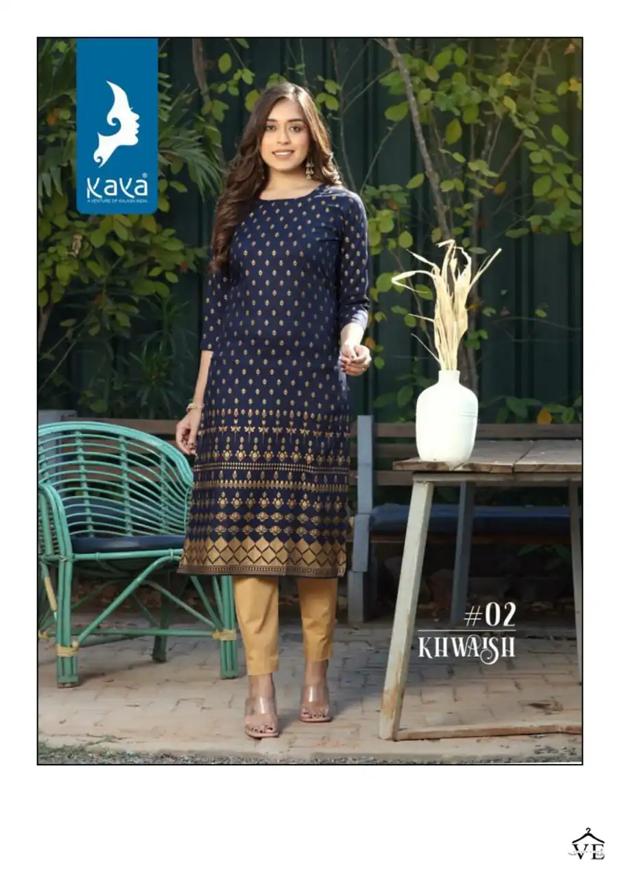 Kaya Khwaish Rayon Wholesale Kurti Catalog — Wholesale Kurtis, MPA wholesale from Surat — view 8