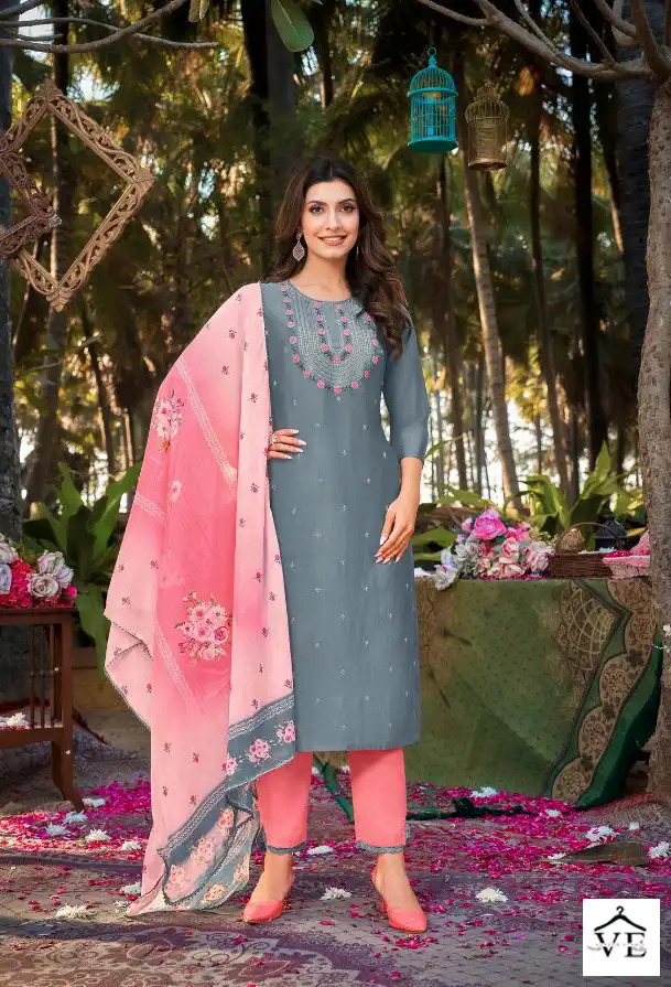Kasmeera Kiaara Super P V Silk Wholesale Readymade Suit Catalog — Wholesale Salwar Suits, MPA wholesale from Surat - Gallery Image 6