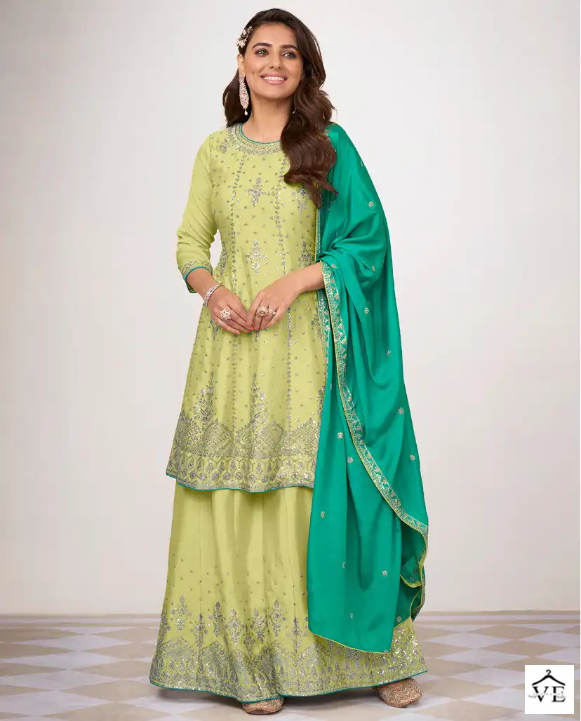 Eba Lifestyle Kiara Heavy Chinon Wholesale Readymade Designer Suits Catalog — Wholesale Salwar Suits, Eba Lifestyle wholesale from Surat — view 1