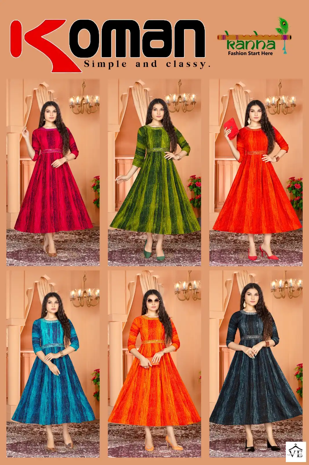 Vardan Ethnic Koman Heavy Rayon Wholesale Kurti Catalog - Image 7