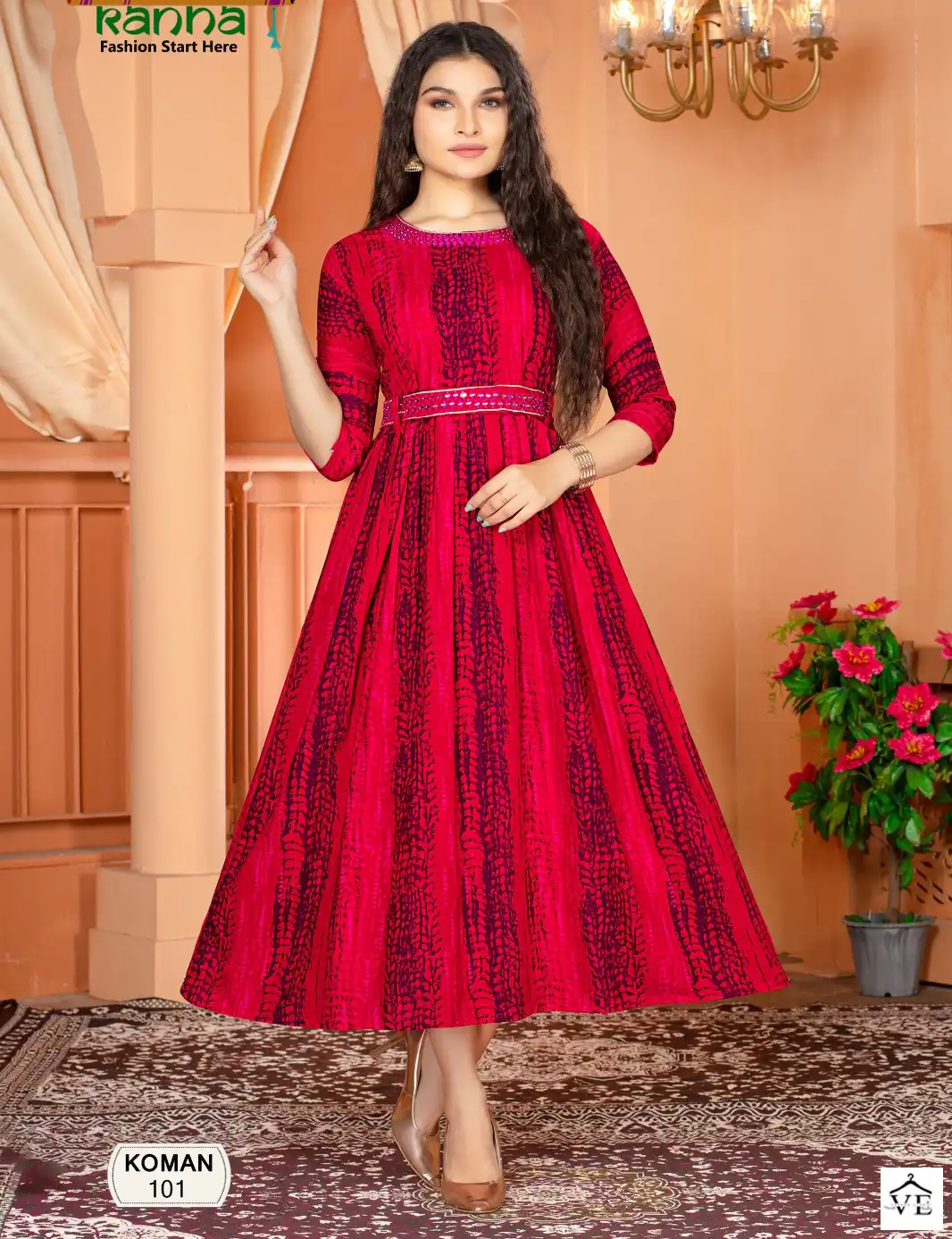 Vardan Ethnic Koman Heavy Rayon Wholesale Kurti Catalog