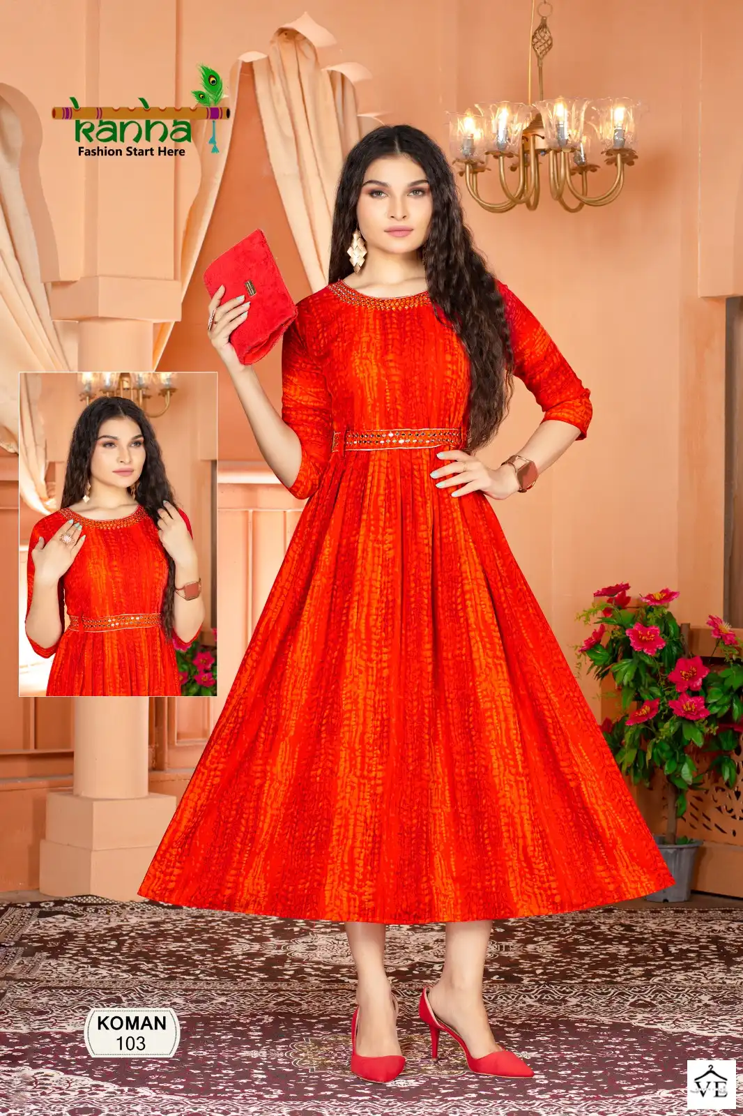 Vardan Ethnic Koman Heavy Rayon Wholesale Kurti Catalog - Image 2