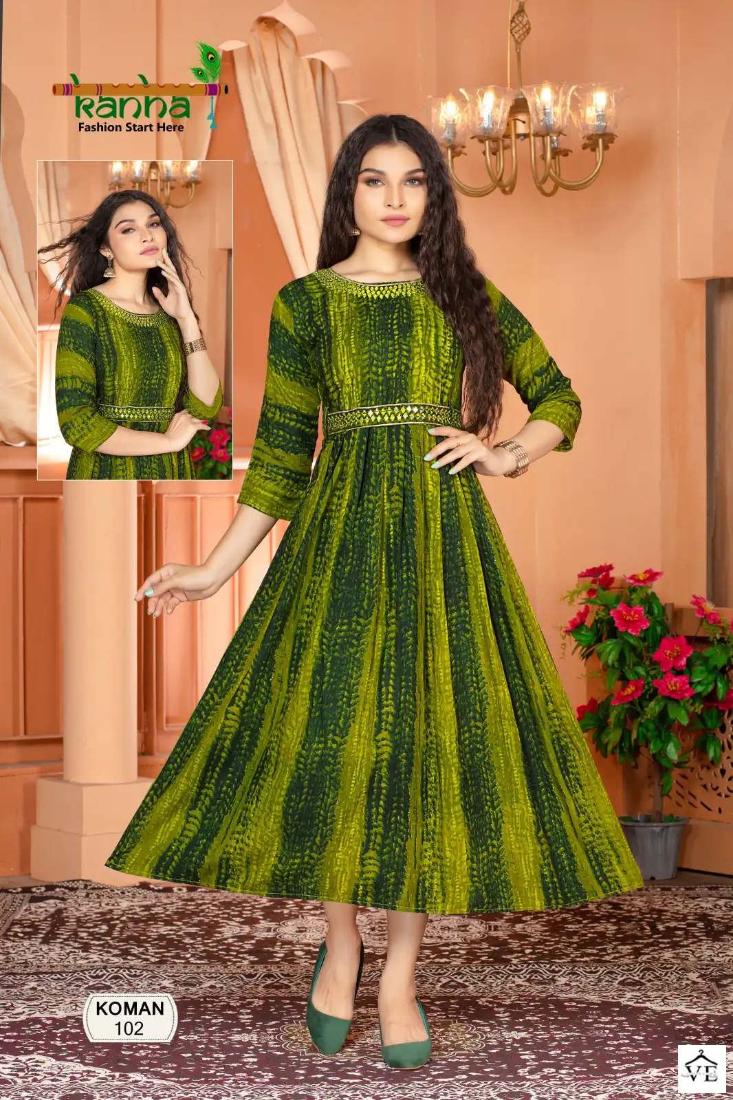 Vardan Ethnic Koman Heavy Rayon Wholesale Kurti Catalog - Image 3