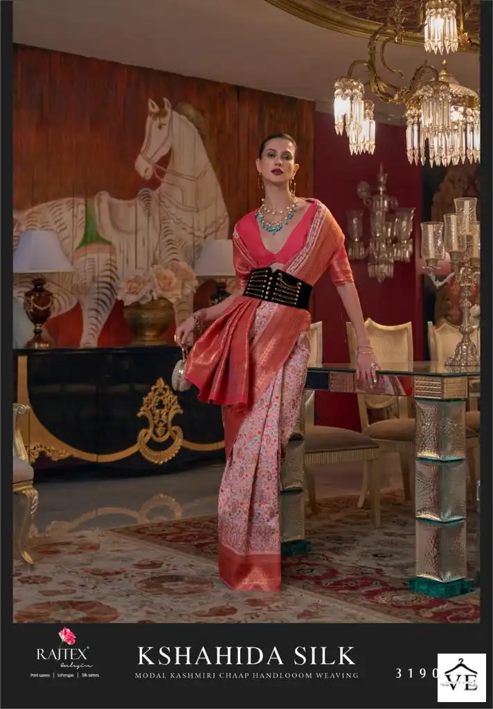 Rajtex Kshahida Modal Kashmiri Chaap Wholesale Saree Catalog — Wholesale Sarees, MPA wholesale from Surat - Gallery Image 2