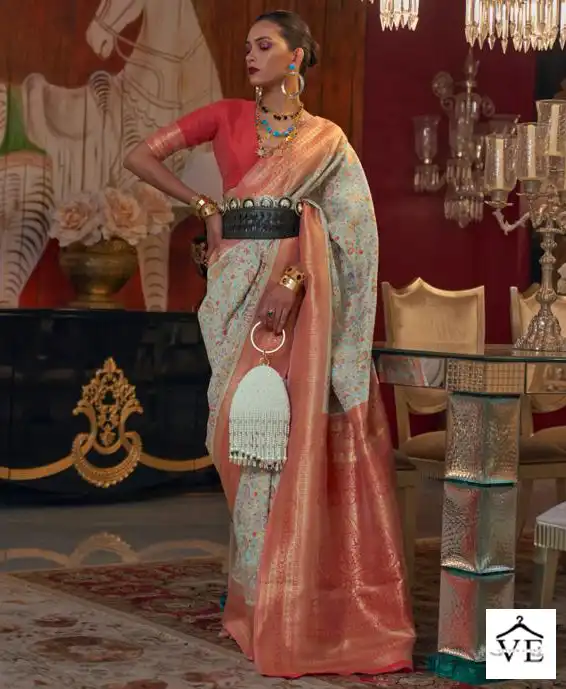 Rajtex Kshahida Modal Kashmiri Chaap Wholesale Saree Catalog — Wholesale Sarees, MPA wholesale from Surat — view 1