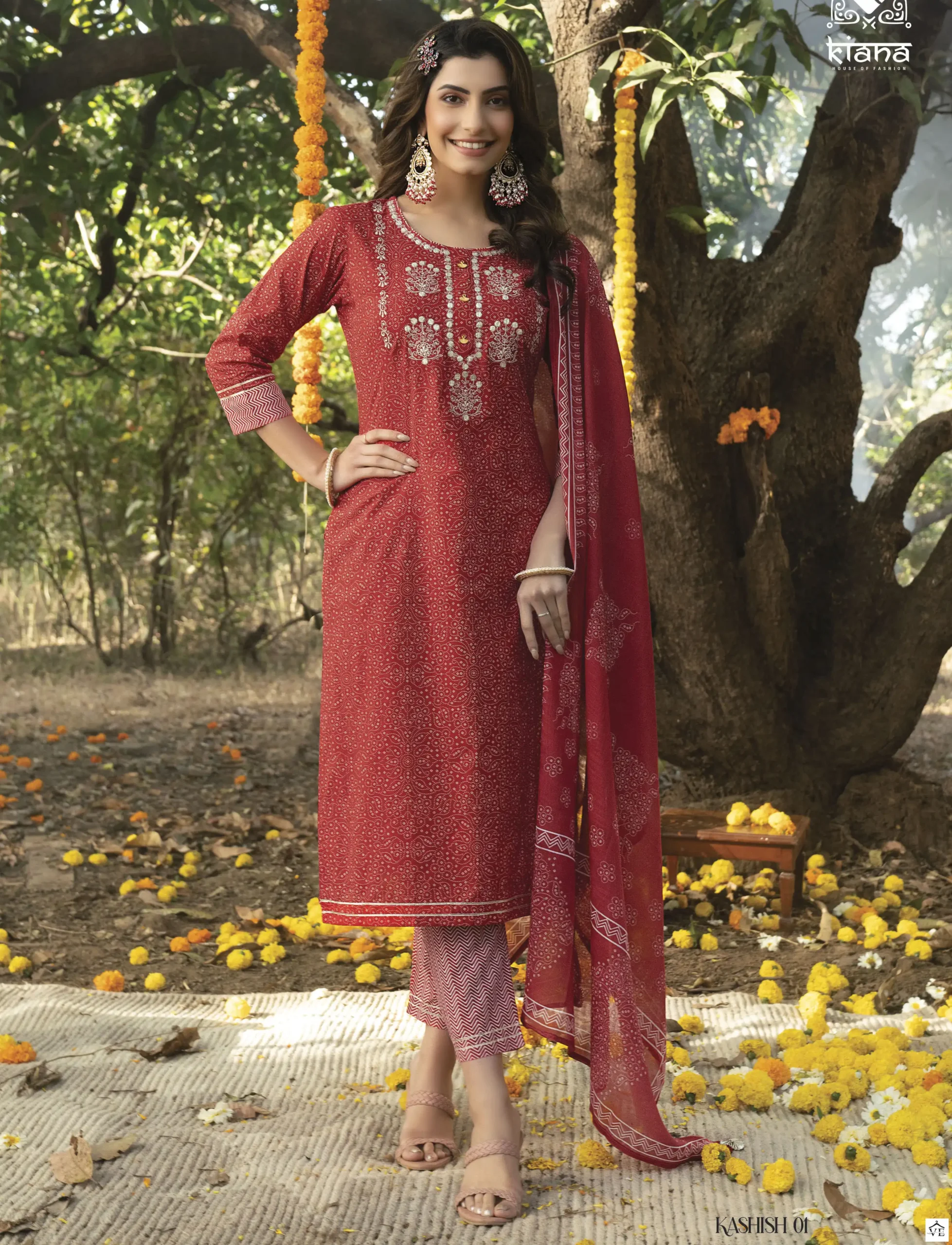 Kiana Kashish Pure Cotton Wholesale Readymade Suits Catalog — Wholesale Salwar Suits, MPA wholesale from Surat — view 1